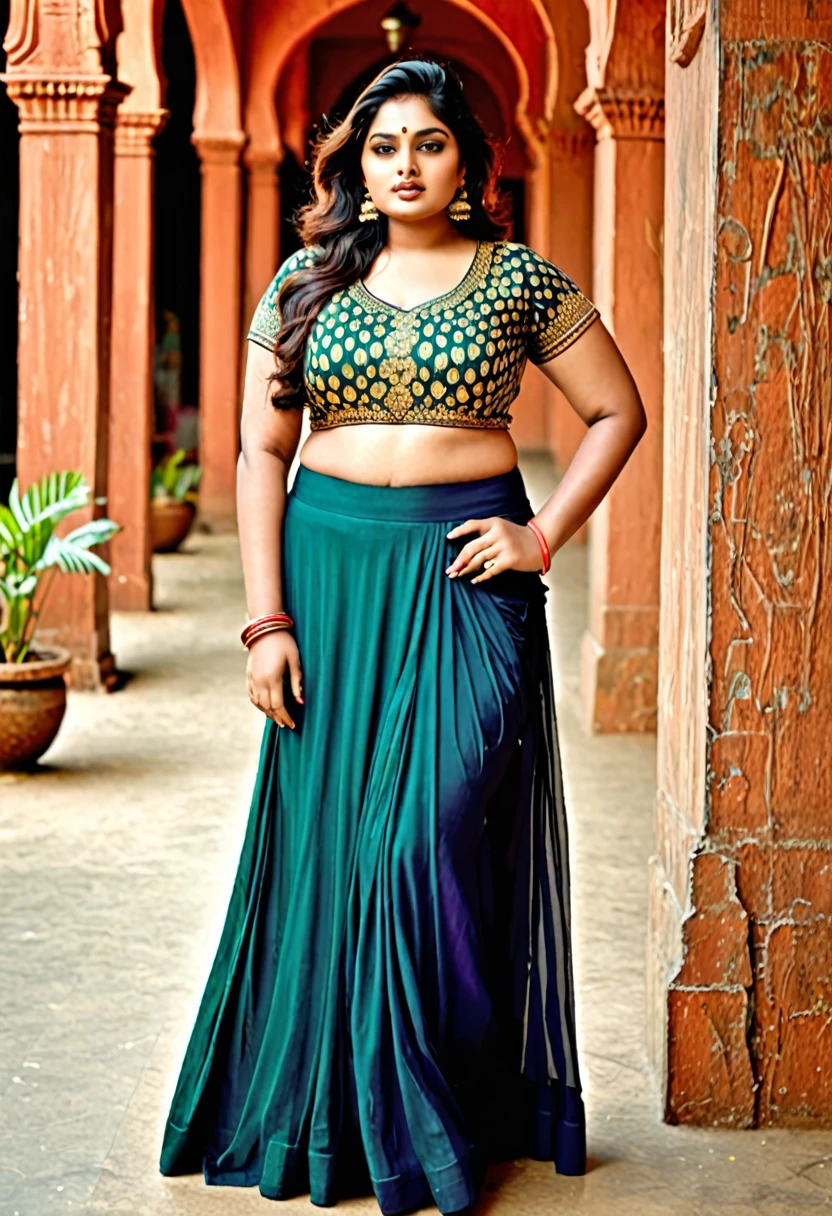 Indian plus size model girl, attention, fully body,good detail, beautiful