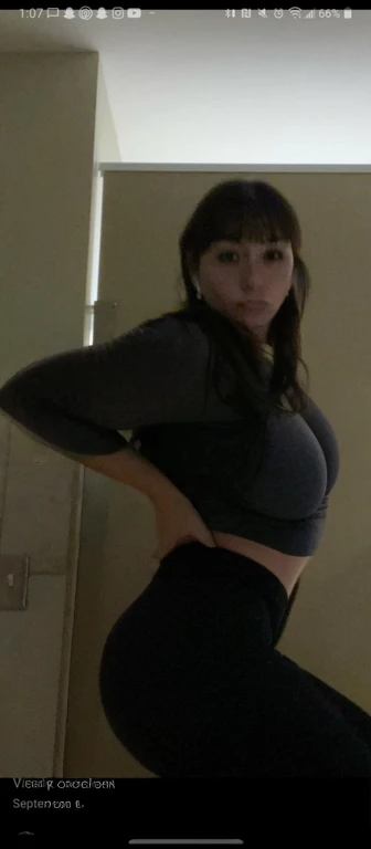mirror selfie, beautiful girl, big ass, huge ass, bbw, from behind, thick, thick thighs, wide hips, bbw, big tits, sideboob, giant ass, back view, big butt, round butt, tight underwear, underwear halfway off, underwear taking off, grabbing ass, ass spilling over underwear, too thick for clothes, side view, huge tits, large , busty, cleavage, spillage, sideboob, side boob, ass from side, thick