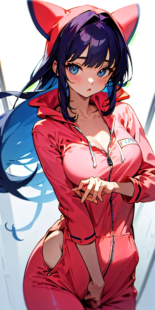 She's wearing a onesie