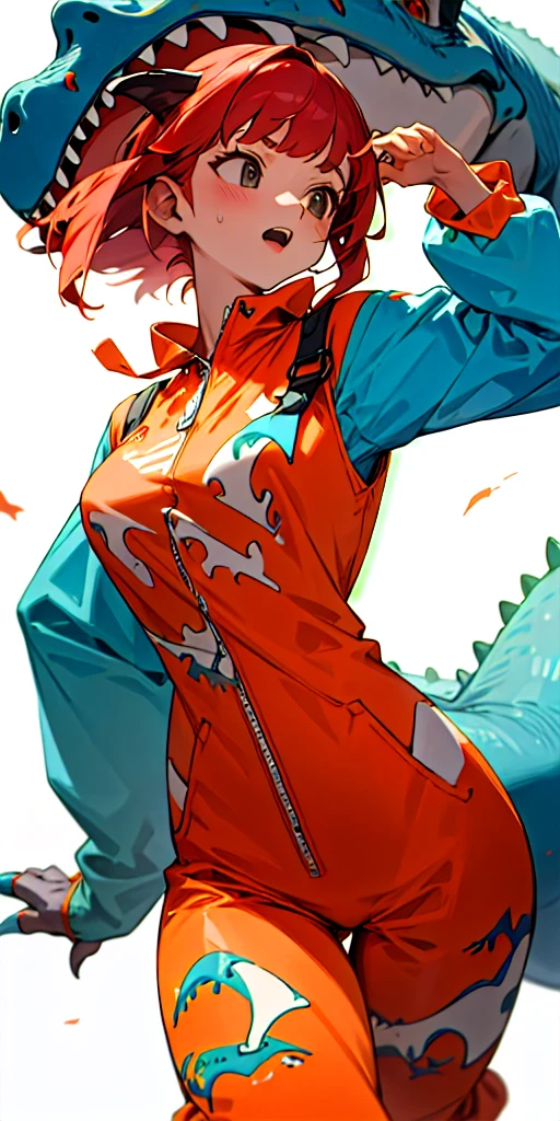 She's really dinosaur onesie 
