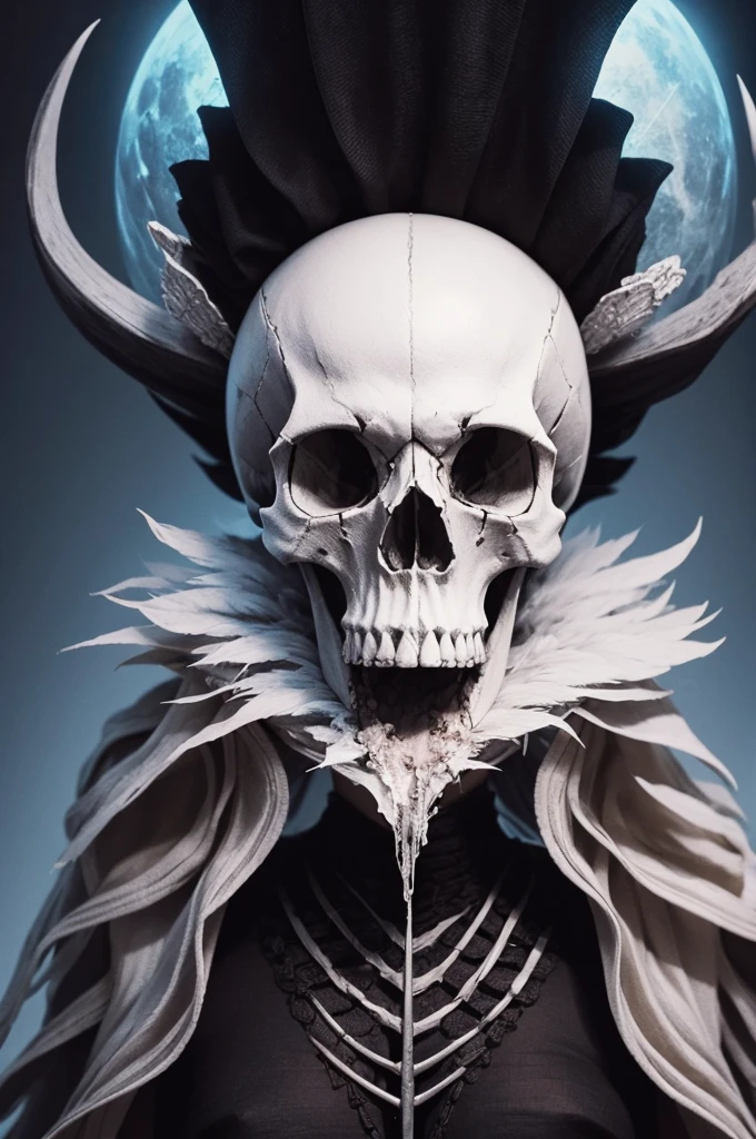Skull with a beautiful vagina