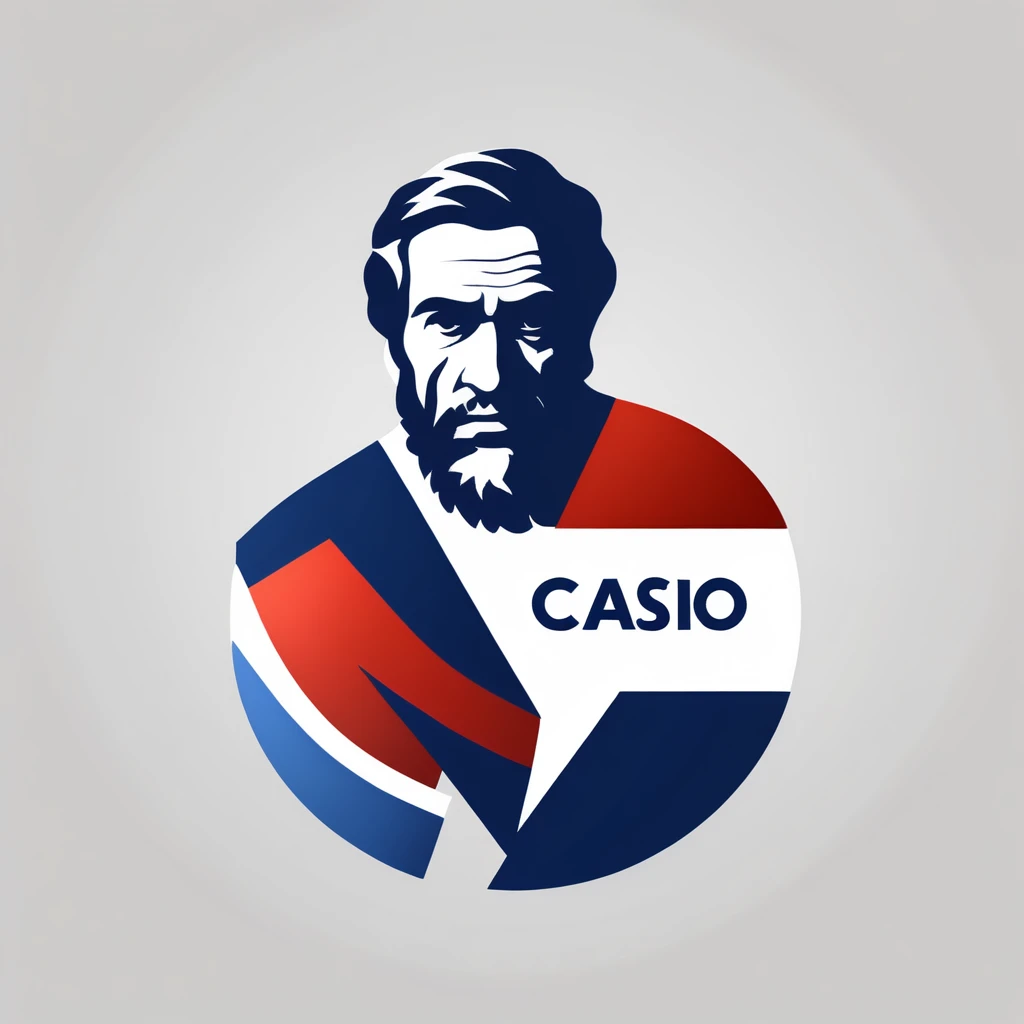 Cassio Santa Cruz, on a white background. Ultraminimalist logo that symbolizes politics