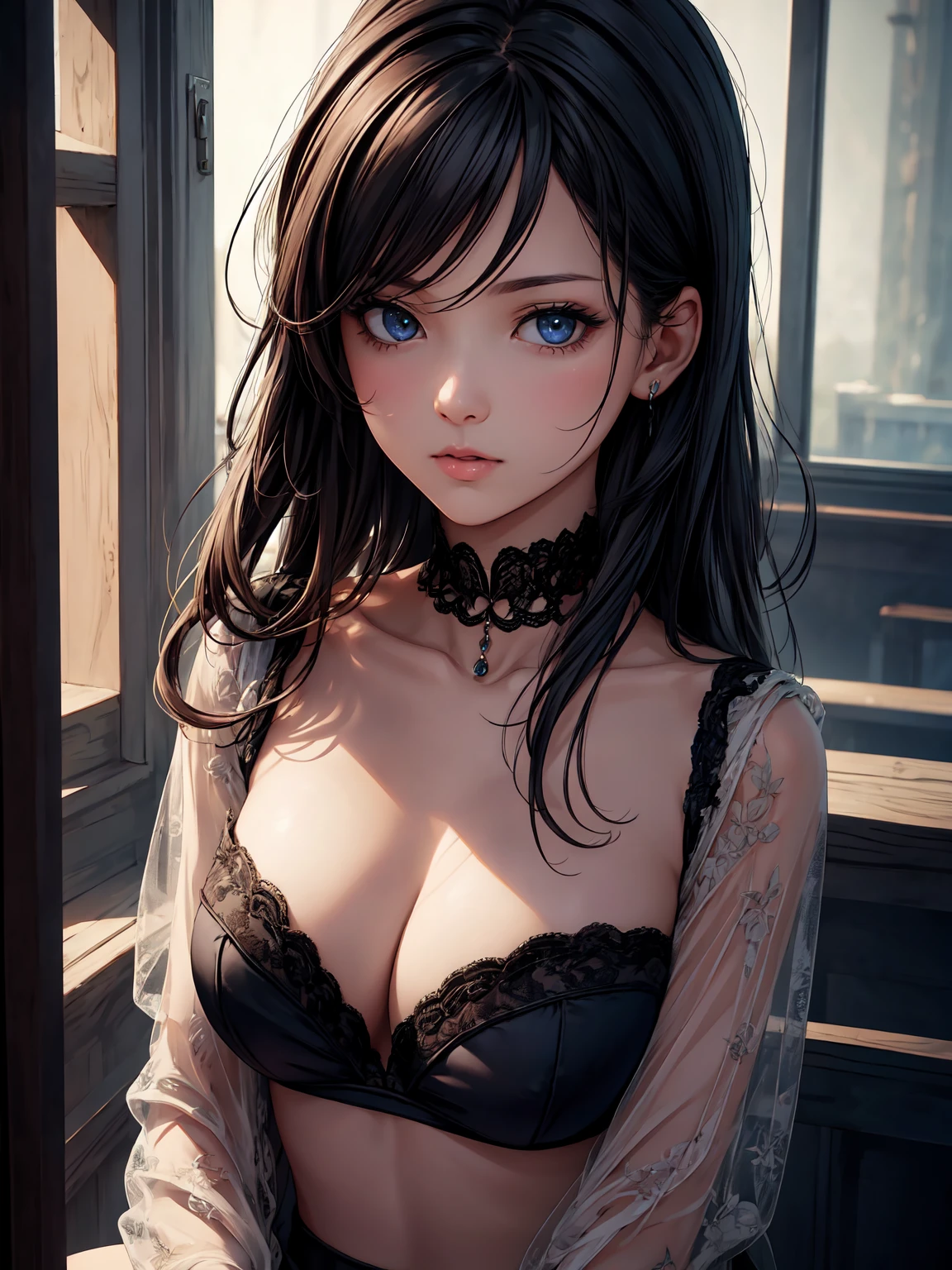 a girl doing something forbidden in the daytime, beautiful detailed eyes, beautiful detailed lips, extremely detailed eyes and face, long eyelashes, dark mysterious atmosphere, chiaroscuro lighting, dramatic shadows, moody colors, warm cinematic tones, cinematic composition, masterpiece, (best quality,4k,8k,highres,masterpiece:1.2),ultra-detailed,(realistic,photorealistic,photo-realistic:1.37)