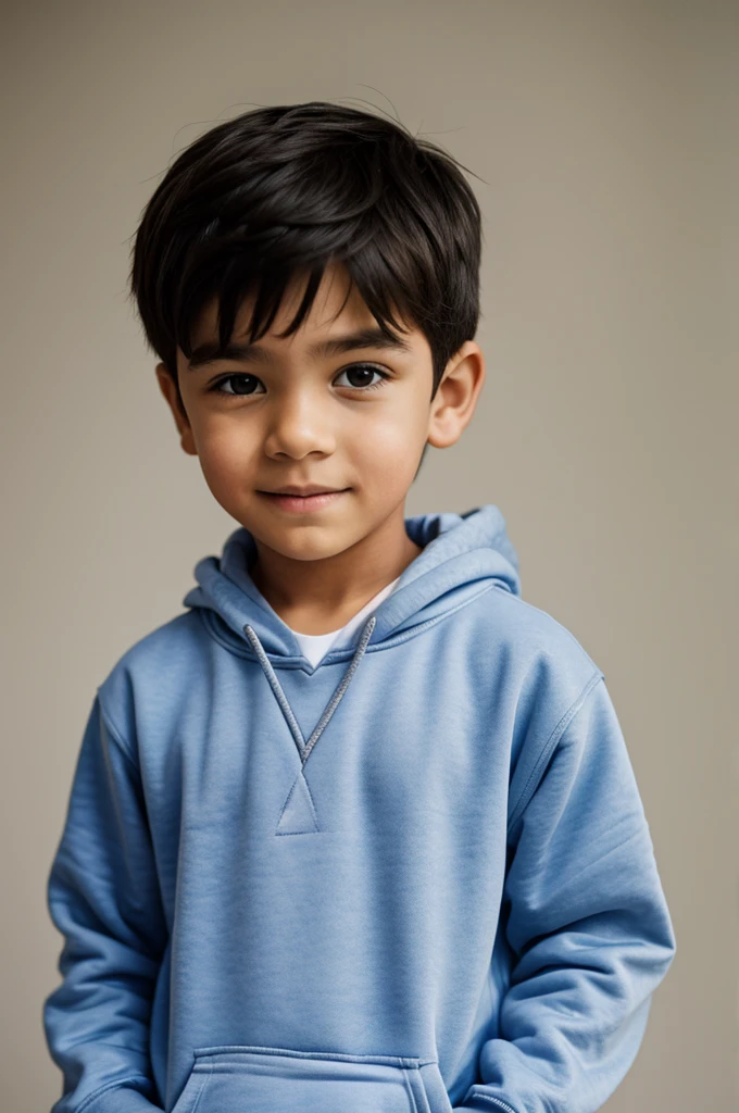 A boy in a sweatshirt