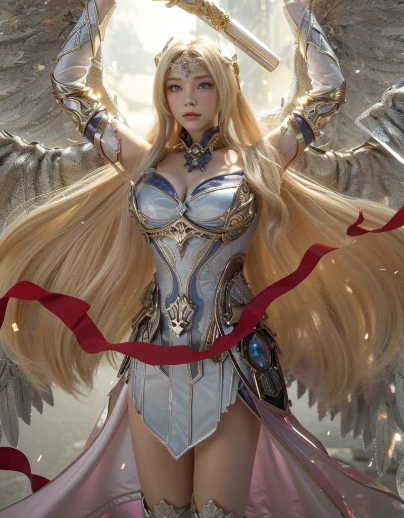 Game Art,Best image quality,Maximum resolution,8K,(A half-length photo),(portrait),(Head close-up),(Rule of Thirds),Unreal Engine 5 rendering works,20 year old girl,((Queen)),The eyes are very detailed,(Large Breasts),Elegant and noble,Light,Light线追踪,Game CG,((3D Unreal Engine)),OC rendering reflection mode,4K,Ultra-clear,Sensual,Translucent lace,Fair and plump figure,Pretty Face,Light泽凝胶涂层,身着华贵礼服的Queen,Crystal Gem Crown,Necklace jewelry,blue eyes,The tattoo is very three-dimensional,Gorgeous and intricate tattoo designs,Ultra-clear portrait,Sexy body,Temple Princess,Sapphire eyes,Blond Archangel