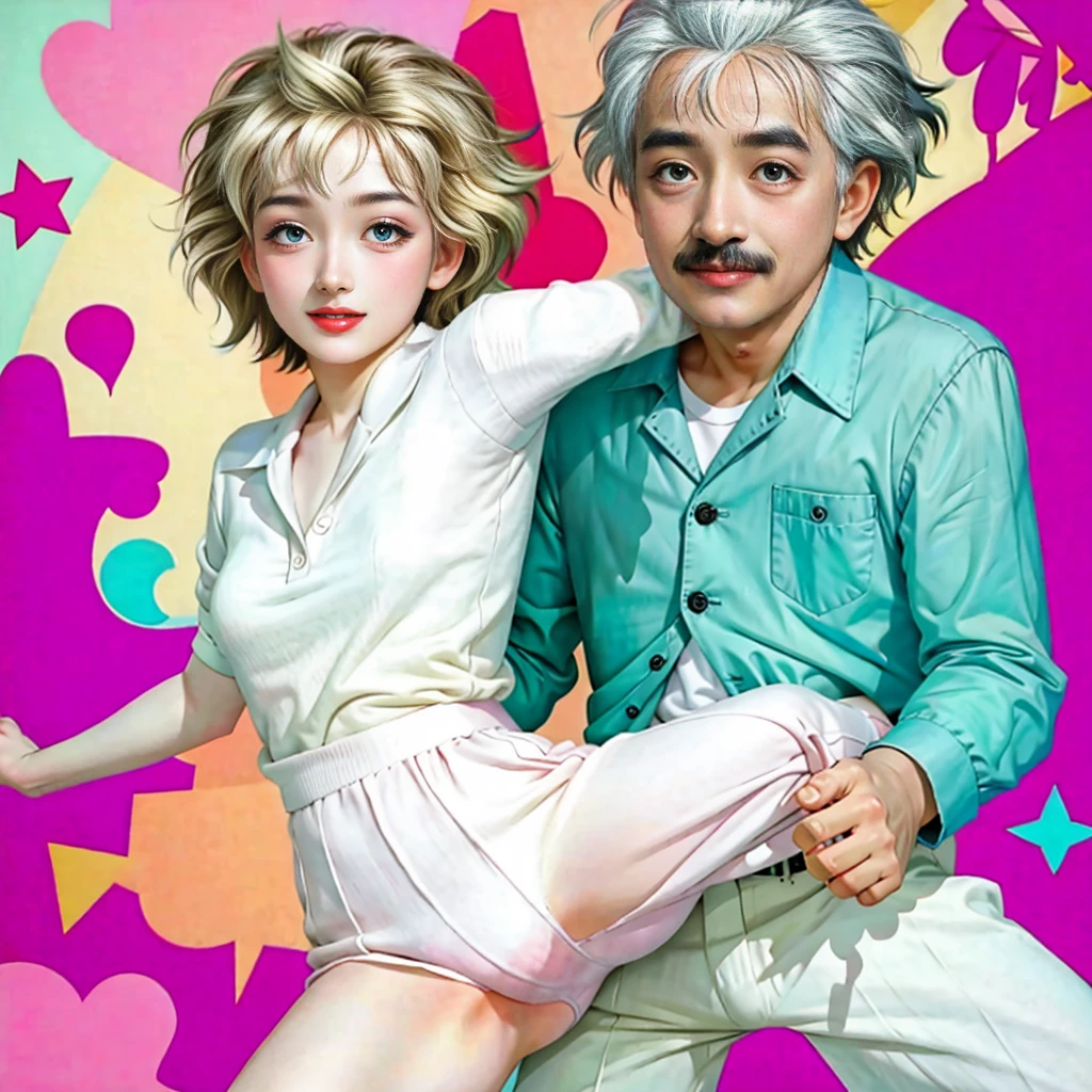albert einstein in underwear dancing with marylin monroe