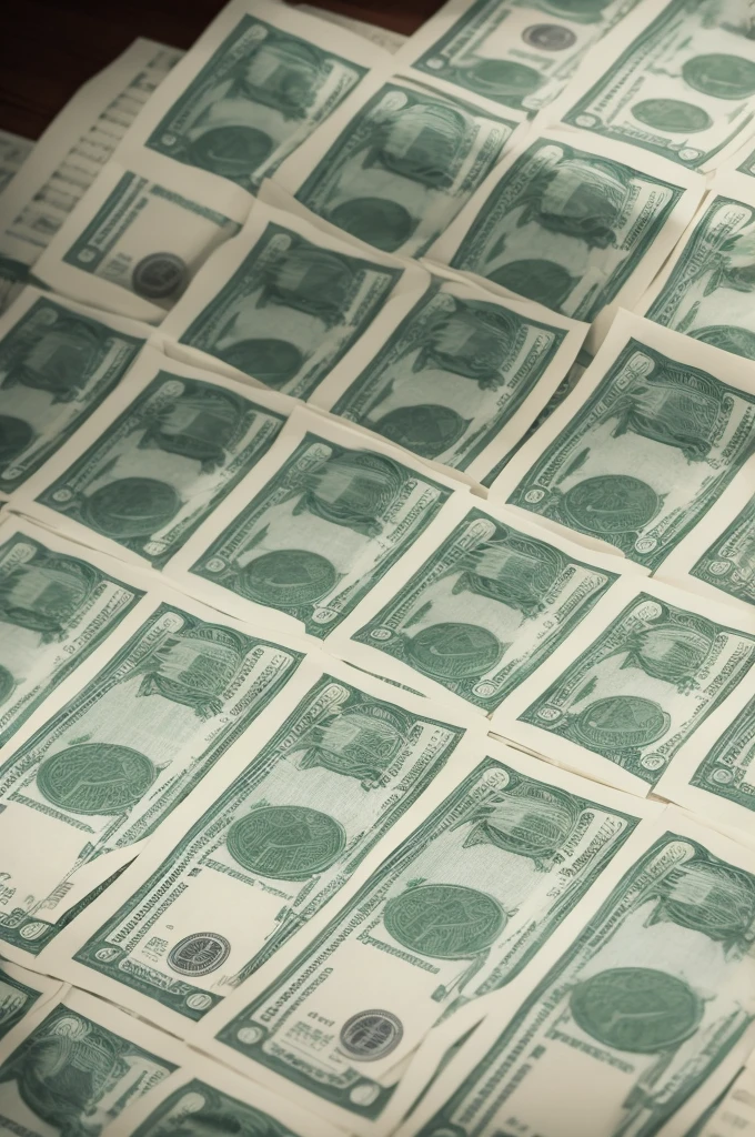 Money with musical notes