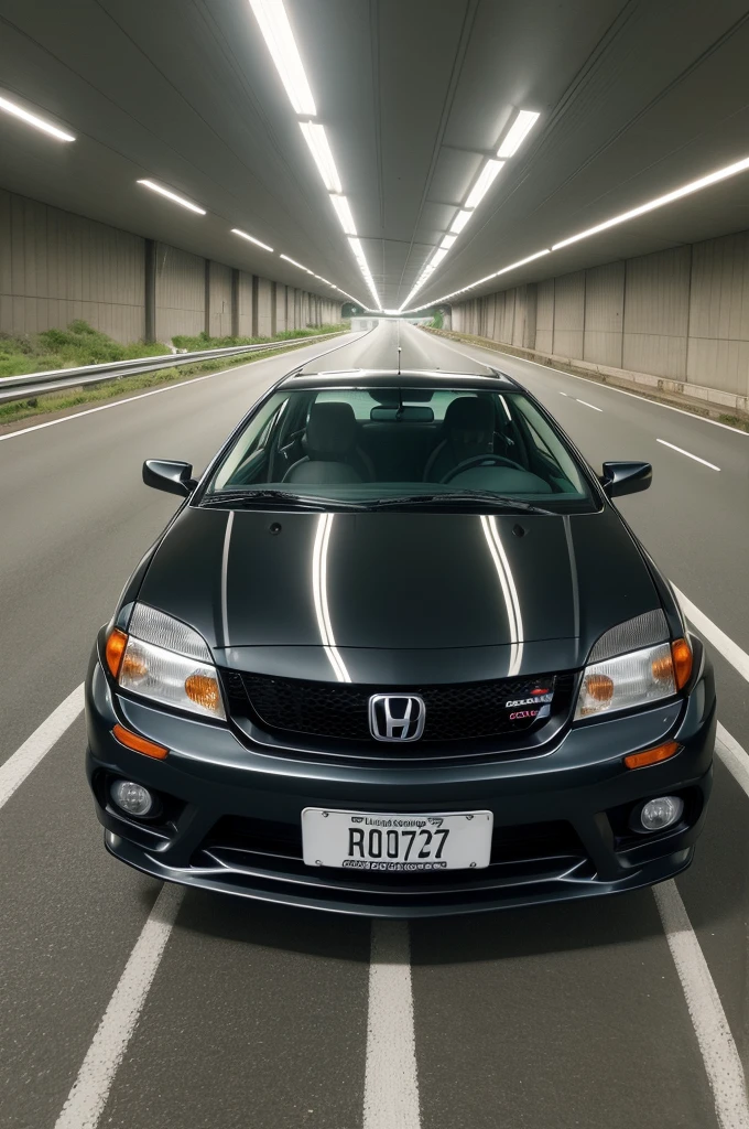 ((best qualityer)) ( Honda Civic 2001) silver color with.black isulfime on a highway