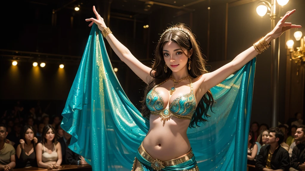 Image of a woman in a belly dancing costume, There's a girl in a green dress, Plum Blossoms, palaces, oriental architecture ray tracing, {best qualityer}, {work of art}}, extremely detailed 8k wallpaper, {extremely delicate and beautiful}, colorfully, details Intricate, 真实感, 真实感, Camera quality, (meticulously portrayed clothes), Cold white skin, (meticulously portrayed blush), 1080P, floor, soft cute, light silver straight hair, messy beauty, lighting, be broken, shiny and silky skin, Stereoscopic 3D, work of art, best qualityer, super good illustration, gorgeous eyes, very delicate light, fine luminescence, very good 8K CG wallpaper, peach blossom eyes, red pupils, a beautiful, extremely delicate girl, 8 k wallpaper, best qualityer, full body close-up, White Long Dress, luxurious flood of bright and silky red chiffon (Illusion, sheen, ultra fine, soft,) Hanfu