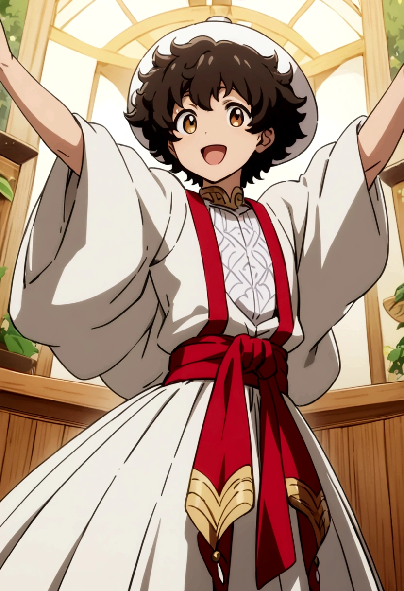 Boy dressed as a pallo dance in anime