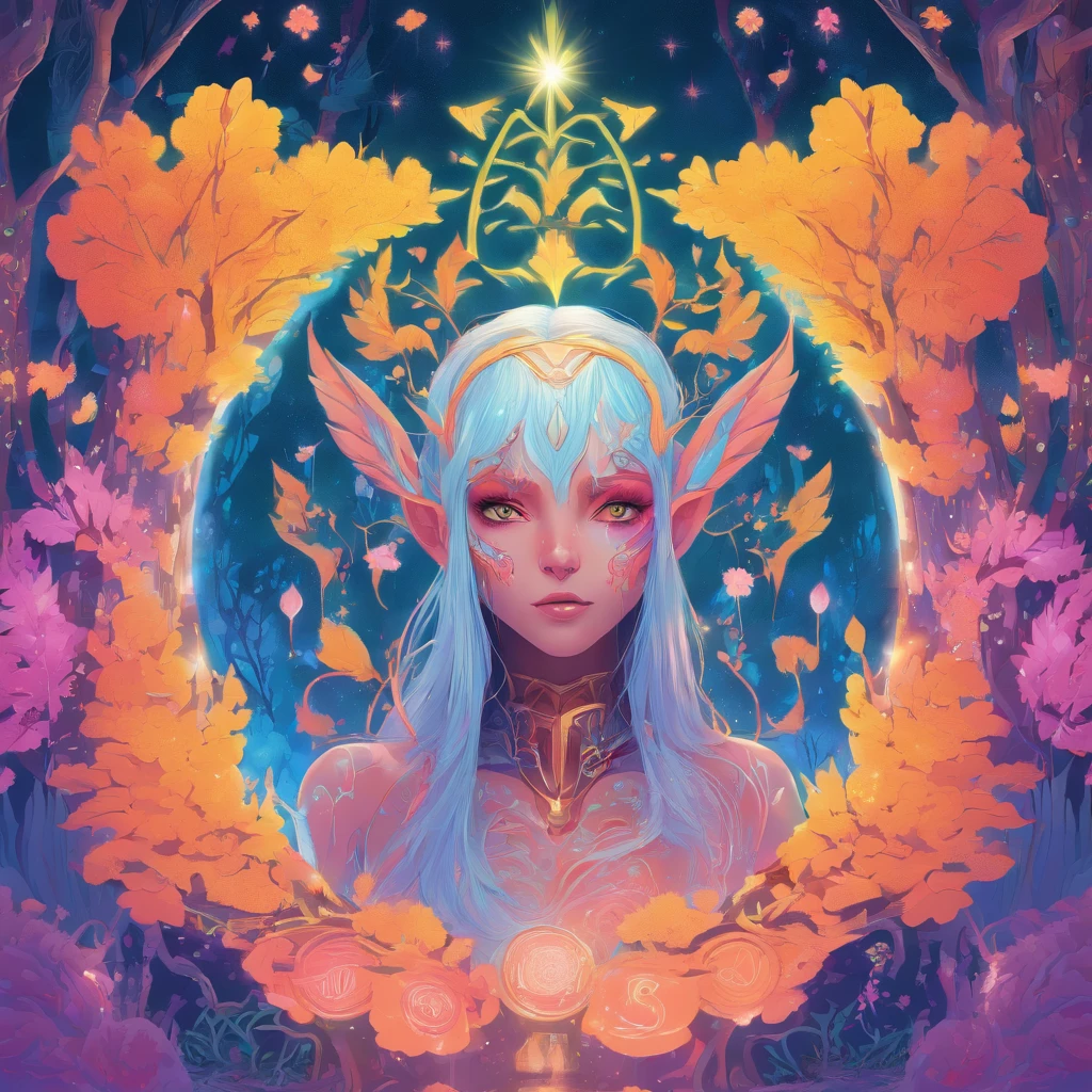(((Wood elves floating above the forest, Tearing flowers in the forest ))) green hair, body, Radial glow, white fern flowers, Optical, Panoramic lighting, atmospheric perspective, dawn, Smoothing: 5D, Light painting, Color, beautiful countenance, clear facial features, symmetrical transparent wings, impressive detail. ((torso)), best quality, Artwork, a Japanese woman with ((White hair with luminescence)), ((detailed pearl blue eye)), highly detailed goddess soul, character focus, Alone, (Swirl Style Magical), Alone, front view, front view, looking at viewer, detailed face, ((Luminescent Lighting Magic Circle Theme)), perched on a ledge, tight neon body, light stripes, dark abyssal wanderer abstract, (( Simple Luminescence Neon Dress), inscribed with mystical runes, dystopian outdoor background,