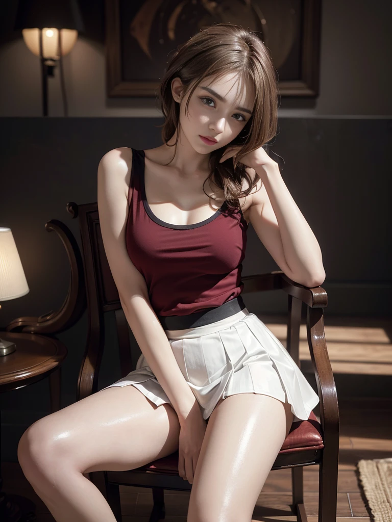 masterpiece), best quality, realistic, ultra-detailed CG, 8k HDR wallpaper, portrait of a beautiful 23-year-old Hungarian girl named Bobungda Tuni, wearing a skirt, full-body pose, eye-catching smile on her face, isolated from the background, alone, single image