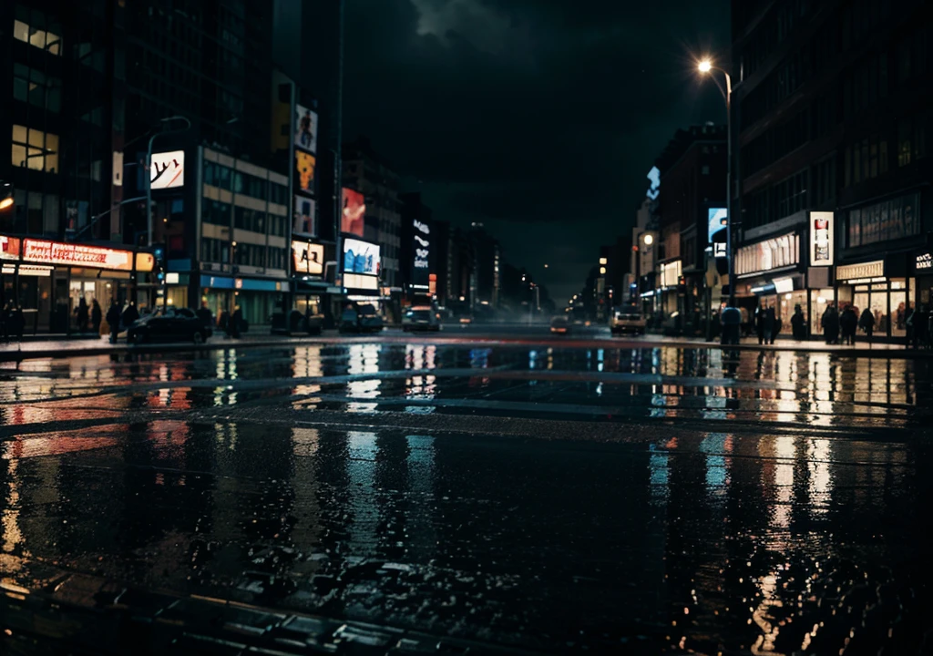 New york, ultra realistic, hard rain, wallpaper