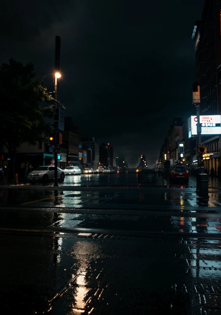 New york, ultra realistic, hard rain, wallpaper