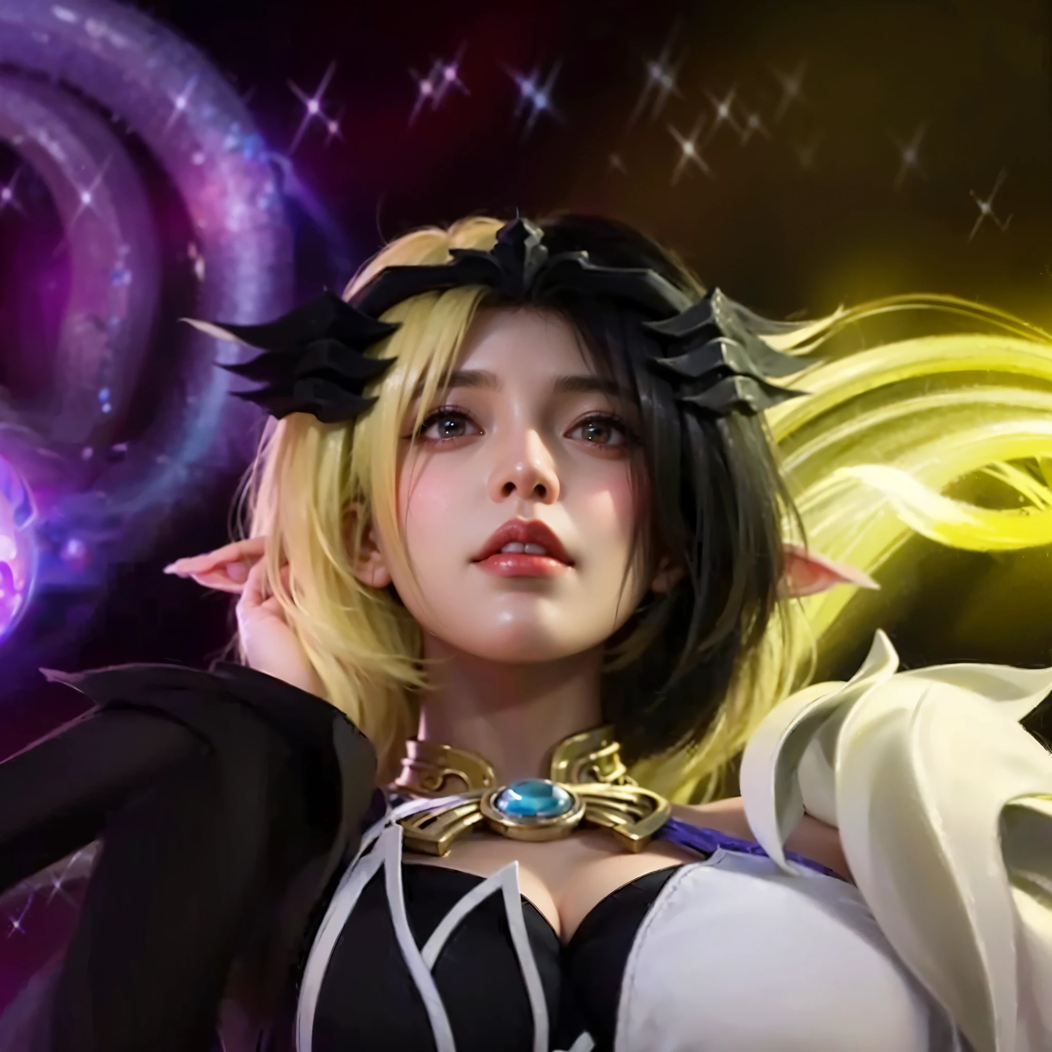 a close up of a 4 girls ,blonde hair , big booobs , shadowbringers cinematic, 4 k detail fantasy, a beautiful fantasy empress, game cg, xianxia fantasy, xianxia hero, 2. 5 d cgi anime fantasy artwork, cinematic goddess close shot, ruan jia and artgerm, wow 4 k detail fantasy, hyperdetailed fantasy character