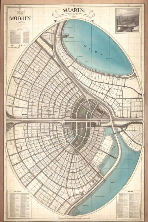 map of a modern city