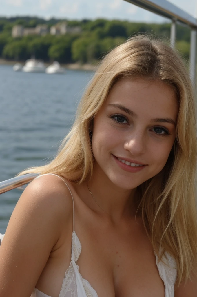 photos corps entier, jeune femme belle blonde super mignonne, sur un bateau, 23 ans, beauté naturelle, visage innocent, gros seins, regard coquin, le soir, thème sombre, Haute résolution, meilleure qualité, très détaillé, netteté, peau détaillée, texture de peau réaliste, texture, Yeux détaillés, 4K, Sourire charmeur, tourné avec Canon, corps parfaitement ajusté , extrêmement détaillé, la photographie_(ultra), photoréaliste, réaliste, un maximum de détails, ultra réaliste, photoréalisme, la photographie, 8K UHD