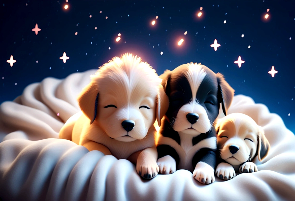 cute puppies sleeping