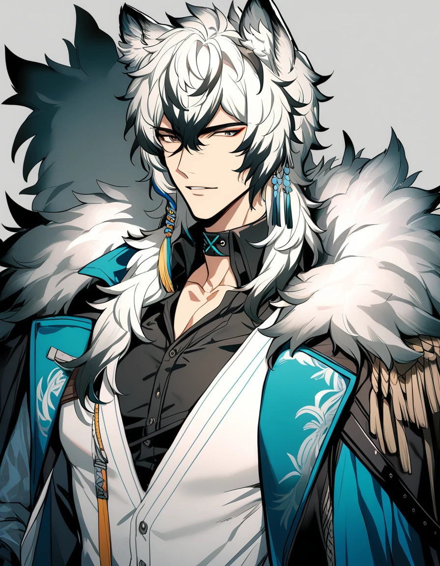 1boys,  male focus, , silverash \(arknights\), arknights