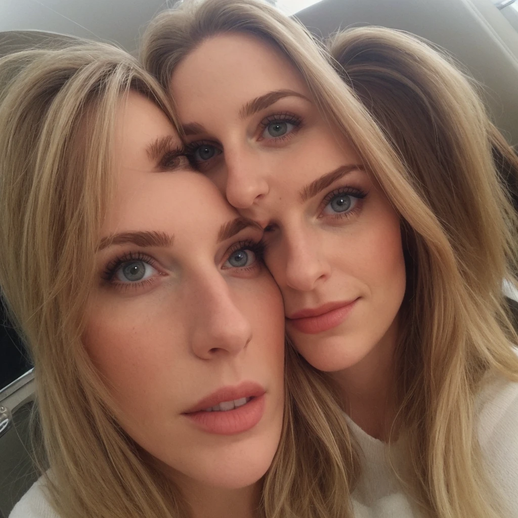 a selfie d'a pretty young woman, prise avec l'appareil photo de l'iPhone