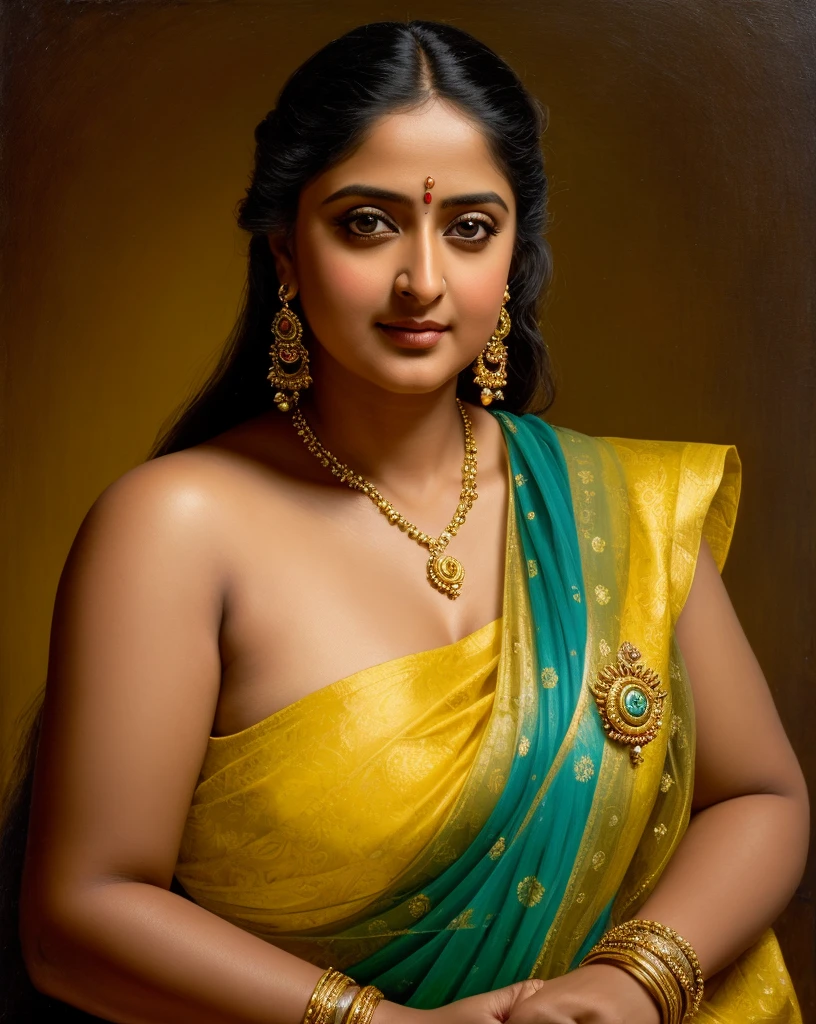 Looks like Anushka Shetty, Masterpiece, Best quality, high clarity eyes, beautifully styled hair, critically flawless,sharp picture, Full portrait, High pixels, perfect face, perfect eyes, beautiful face, perfect hands,perfect fingers, in Peter Paul Rubens style, by Peter Paul Rubens, baroque style, acrylic on canvas, highly detailed, description: "Create a nymph inspired by the tales of Greek or Roman mythology, embodying the essence of a natural element or location, and possessing a unique ability or trait that sets her apart."