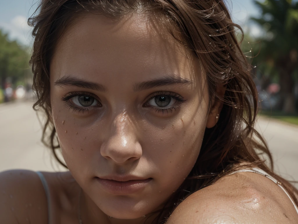 8K, Best Quality, Masterpiece, Ultra High Resolution, (Realism: 1.4), Original Photo, (Realistic Skin Texture: 1.3), (Film Grain: 1.3), (Selfie Angle), 1 Girl, Beautiful Eyes and Face Details, Masterpiece, Best Quality, Close-up, Upper Body, Looking at the Viewer