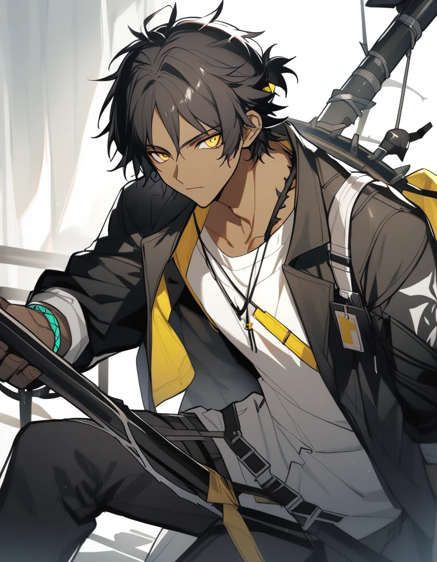1boys, male focus, thorns \(arknights\), arknights