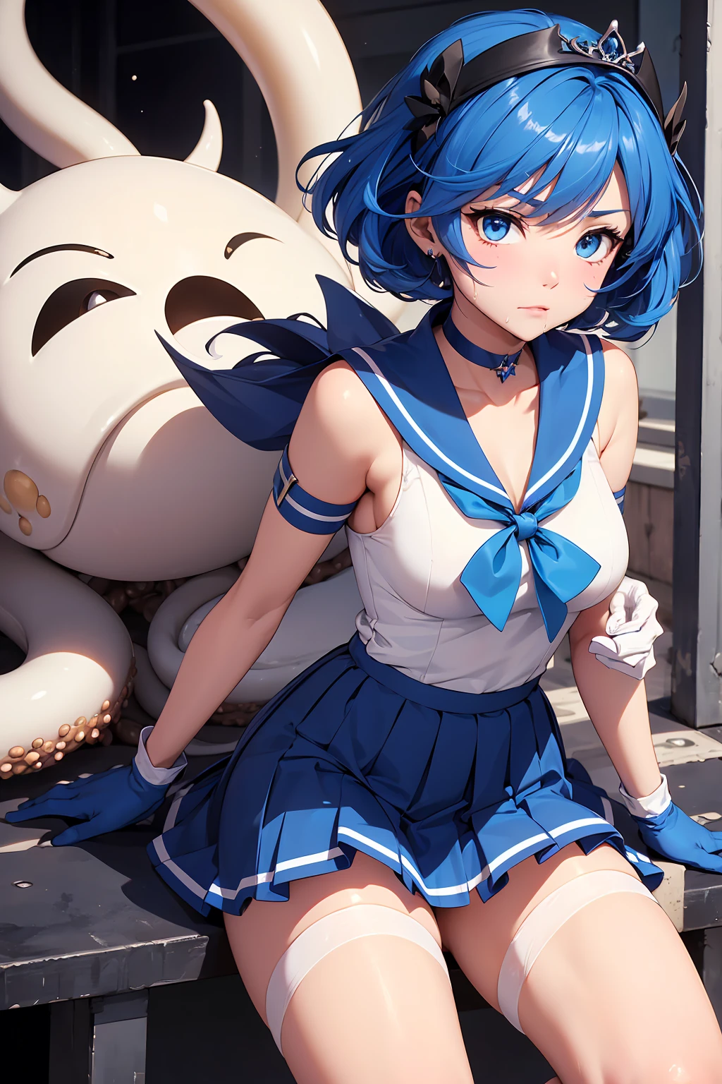 {{{Tentaclesボンテージ}}}Official Style, Anime Style,so beautiful、Highest quality、Realistic、complicated、Overall Details{{Sailor Mercury}}Blue Hair, Magical girl, Blue eyes, Blue Skirt, Cute white panties、White elbow-length gloves, tiara, Pleated skirt ,Blue long boots　Light Blue Sailor Necklace, mini skirt, choker, blue choker, White gloves、fixed constraints、Reproductive worship、It was a punk、biotechnology、rape、Tentaclesセックス、{{Cilia on creature's back}}、caress、少女の間を通るTentacles&#39;feet、Tentacles摩擦マンコ、NSFWの手feetは生き物の中にあります、{{riding, Spanking the Spintacle}}, {{{{{Back-arching orgasm}}}}}++, {{Head jumps back}}, Push your stomach forward、Clothes that tear easily　Nipples、belly button、Cry with your eyes open、Forced Orgasm、Love Juice、get wet、Sweat、vapor、Trembling、inside the stomach of a creature、Slime、{{Cilia}}Tentacless of the skin、Tentaclesの穴、look forward to、straight、Close to the audience、Cowboy Shot、Focus Only、complicated、(Very detailed)、(( On the body / Bukkake  with excess semen splashing))　Tentaclesを握る　Tentaclesを舐める　Tentacles　{{{Torn clothes}}} {{{Ecstasy}}}}++ Love Juice