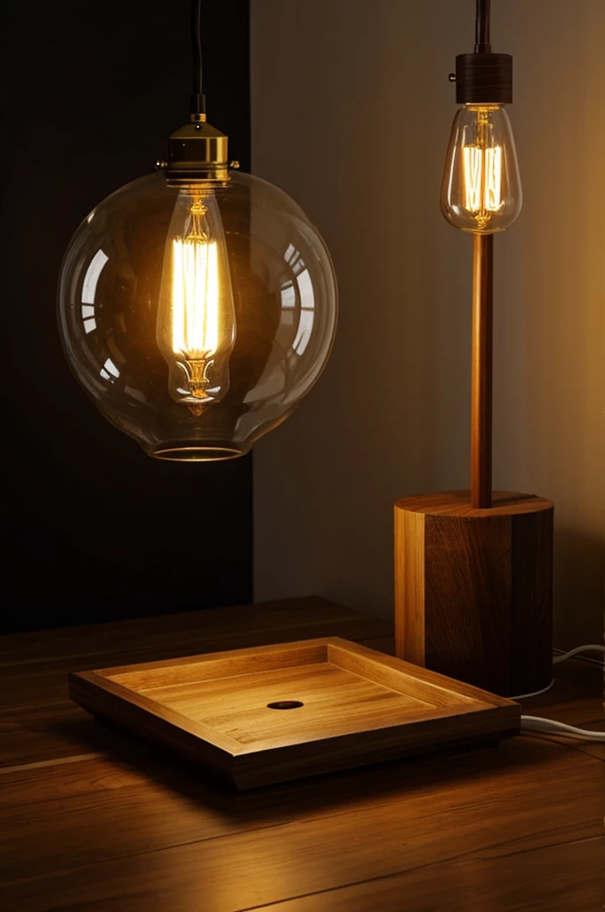 Lamp with recycled material