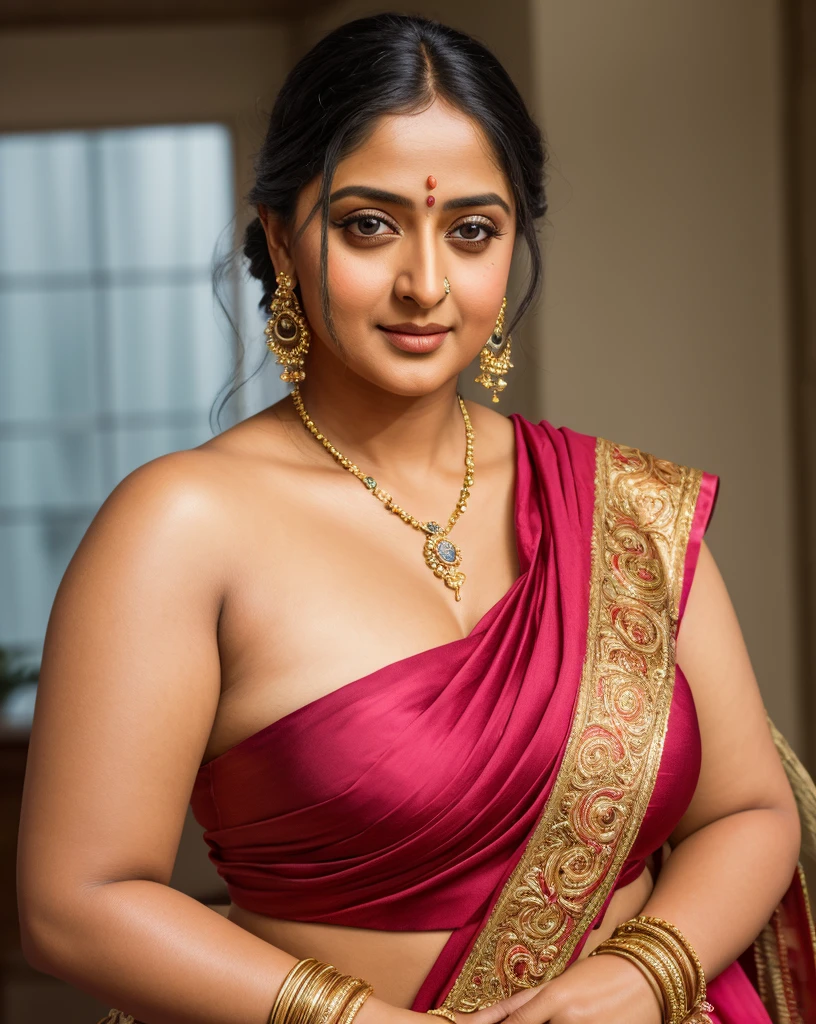 Looks like Anushka Shetty, Masterpiece, Best quality, high clarity eyes, beautifully styled hair, critically flawless,sharp picture, Full portrait, High pixels, perfect face, perfect eyes, beautiful face, perfect hands,perfect fingers, in Peter Paul Rubens style, by Peter Paul Rubens, baroque style, acrylic on canvas, highly detailed, description: "Create a nymph inspired by the tales of Greek or Roman mythology, embodying the essence of a natural element or location, and possessing a unique ability or trait that sets her apart."
