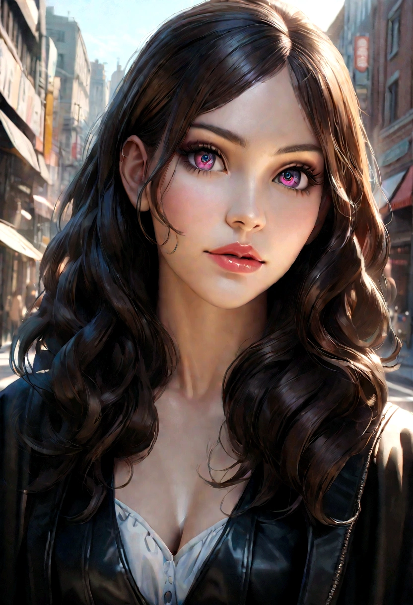 latina sans domicile fixe, beautiful latina girl, detailed beautiful face, detailed eyes, detailed lips, long eyelashes, wavy dark hair, outdoor, city street, natural lighting, cinematic, vibrant colors, photorealistic, 8k, highly detailed, masterpiece