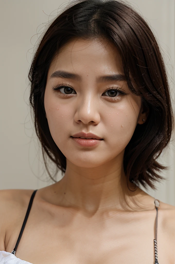 Korean pregnant close up