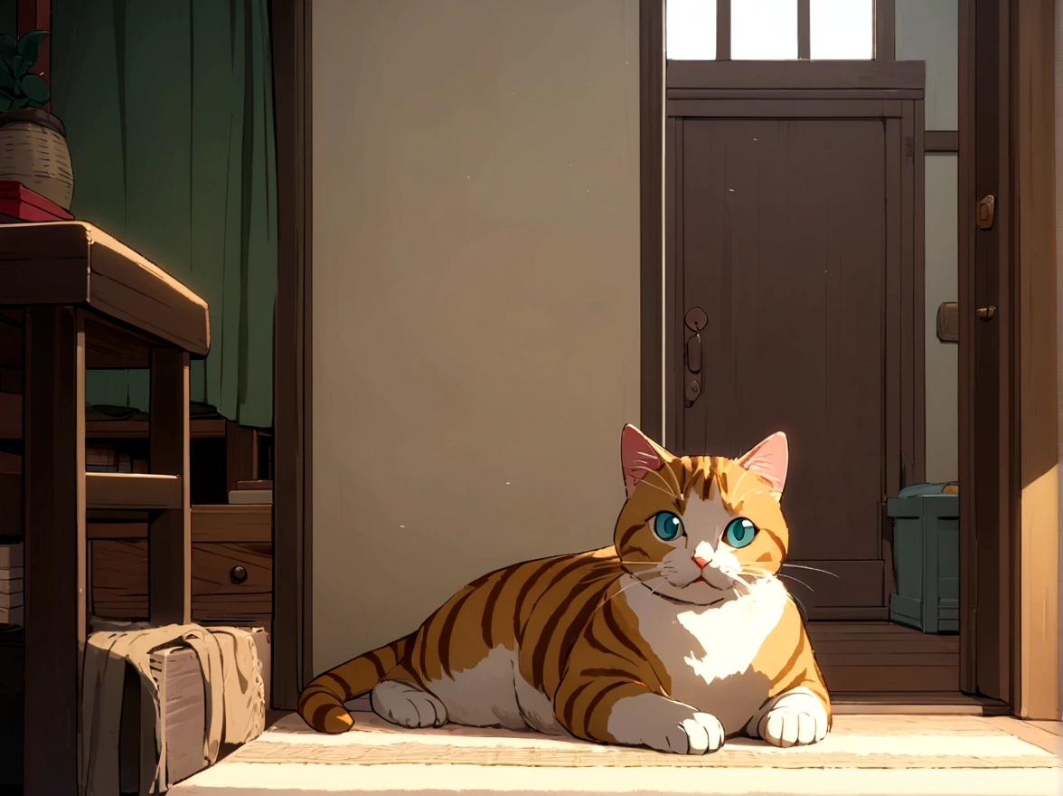 Ghibli、Inside the room、Relaxed cat