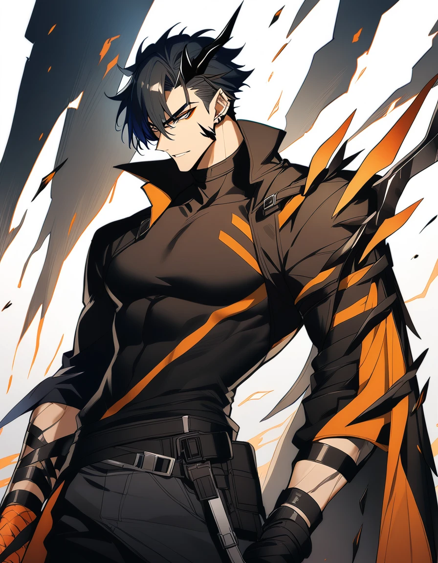 1boy, flamebringer \(arknights\), arknights