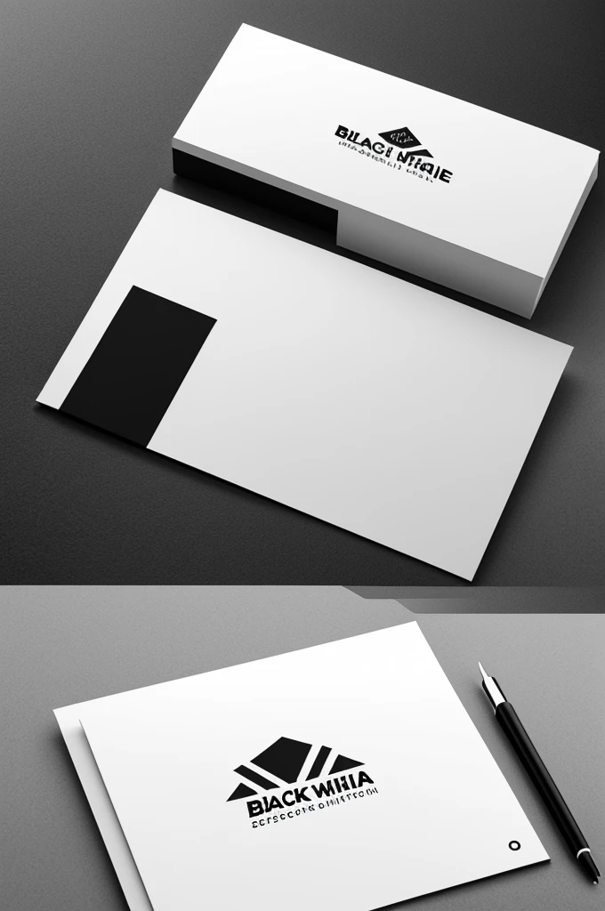 a simple and minimalist logo for a business in black and white tones