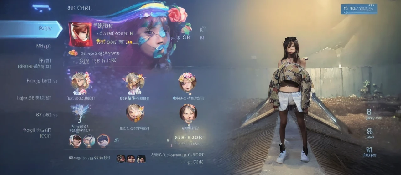 ((Best Quality, 8K, Masterpiece: 1.3)), (Flower Cap: 1.3), Focus: 1.2, Perfect Body Beauty: 1.4, Buttocks: 1.2, (Layered Haircut: 1.2)), (Dark Street: 1.3), Highly Detailed Face and Skin Texture, Full Body, Delicate Eyes, Double Eyelids, Whitened Skin, Long Hair, (Round Face: 1.5), (Loose Crop Top, Shorts: 1.6)