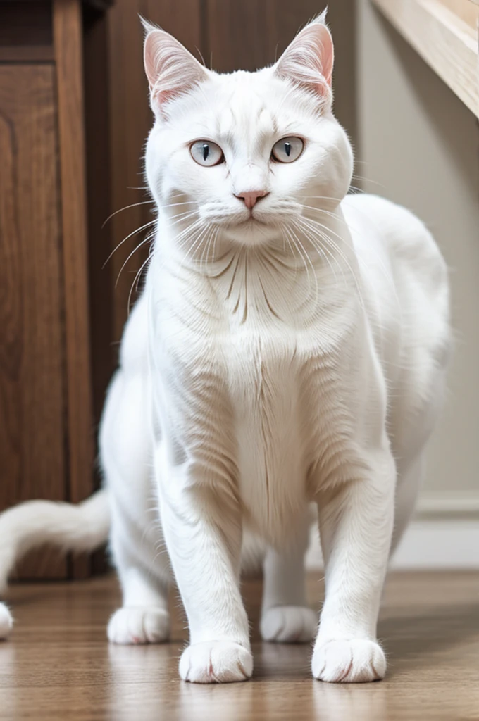 a white cat
