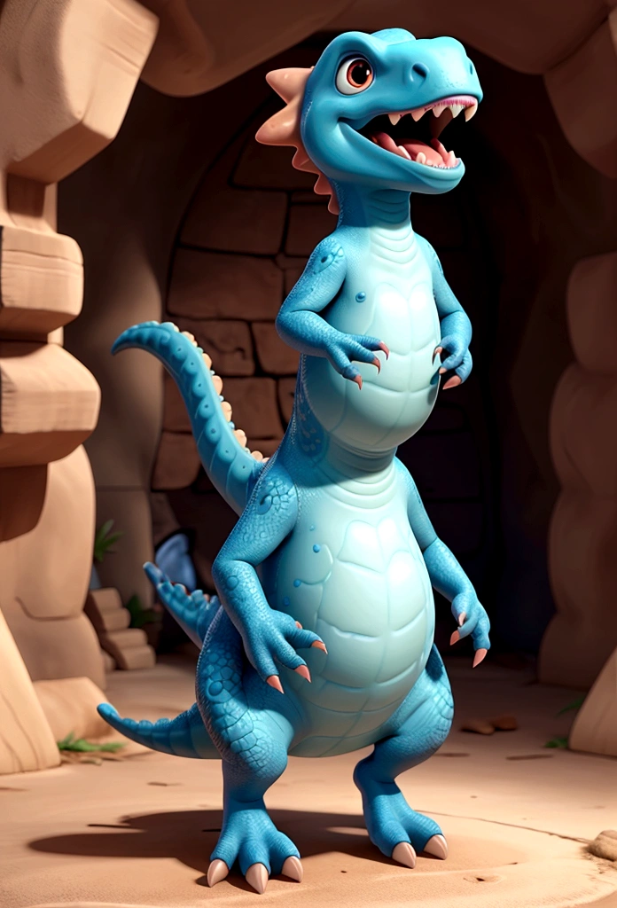 full body dinosaur with open mouth