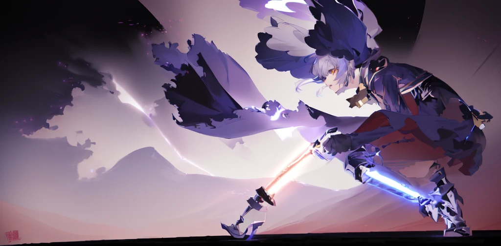 anime character with a lightsaber and long flowy cloak in a dark room, zerochan art, inspired by Krenz Cushart, cushart krenz key art feminine, anime art wallpaper 8 k, inspired by Li Chevalier, anime art wallpaper 4 k, anime art wallpaper 4k, best anime 4k konachan wallpaper, detailed key anime art