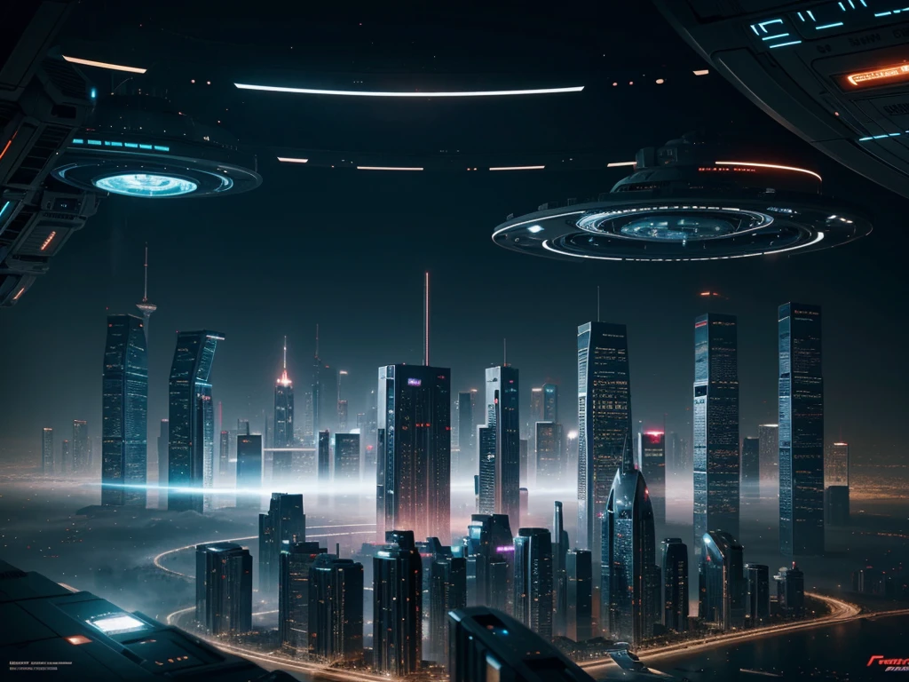 futuristic city, fantasy, 23rd century