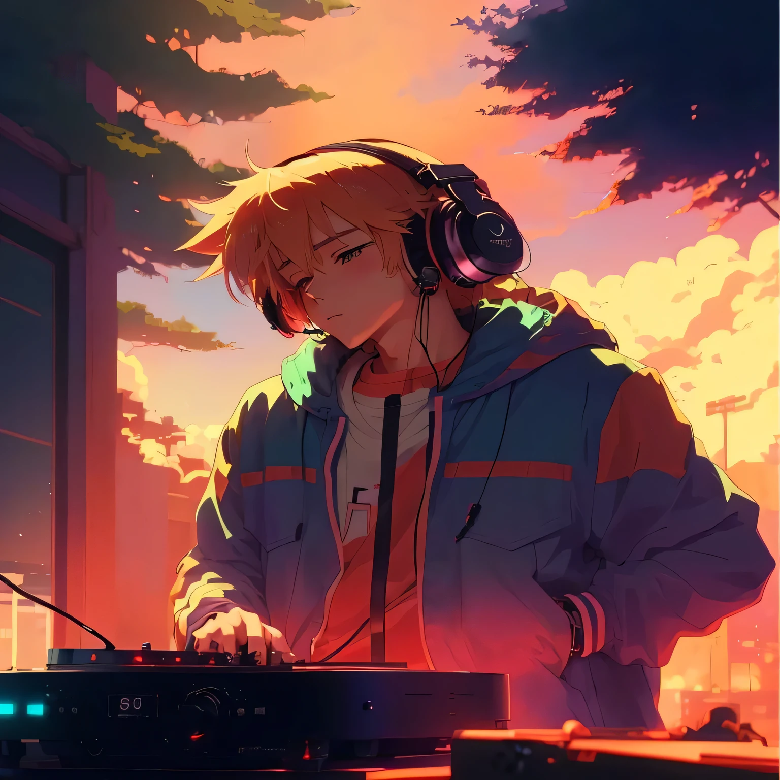 anime boy with headphones playing music on a turntable, anime style 4 k, lofi artstyle, lofi portrait, anime style. 8k, high quality anime artstyle, anime boy, anime wallaper, anime art wallpaper 4k, anime art wallpaper 4 k, lofi art, anime wallpaper 4 k, anime wallpaper 4k, anime vibes
