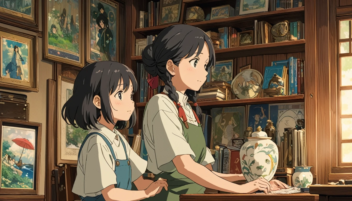 Studio Ghibli-style anime movies, Movie stills, Highest quality, masterpiece, Representative works, Official Art, Professional, Super intricate details, 8K