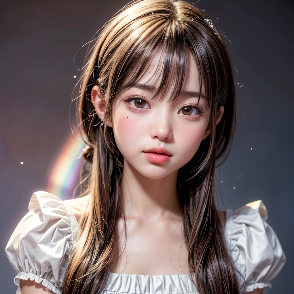 NSFW, 8k, High-level, absurd, masterpiece, best quality, primitive, very detailed CG, very detailed wallpaper, perfect lighting, Extremely detailed (((The personifying " Christie Monteiro " as a ))), MysticSight, Tyndall effect, Tyndall scattering, Studio gray background with (many Dazzling RainbowColor particles BokeH:1.28), (RoundlyButts, ThighGap), (Exposed:0.4), (Assfocus with looking ahead), BREAK (NOGIZAKA face variations) Extremely Detailed very KAWAII face variations, perfect anatomy, Childish, captivating gaze, elaborate detailed Eyes with (sparkling highlights:1.28), long eyelashes、Glossy RED Lips with beautiful details, Coquettish tongue, Rosy cheeks, Radiant PearlSkin with clear transparency . { (Dynamic LifeLike expressions:1.4) | :d) }, (large eyes:-1) .