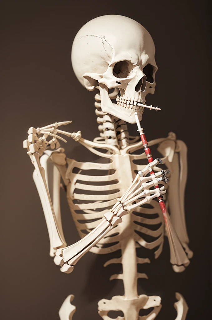 Skeleton playing transversal flute