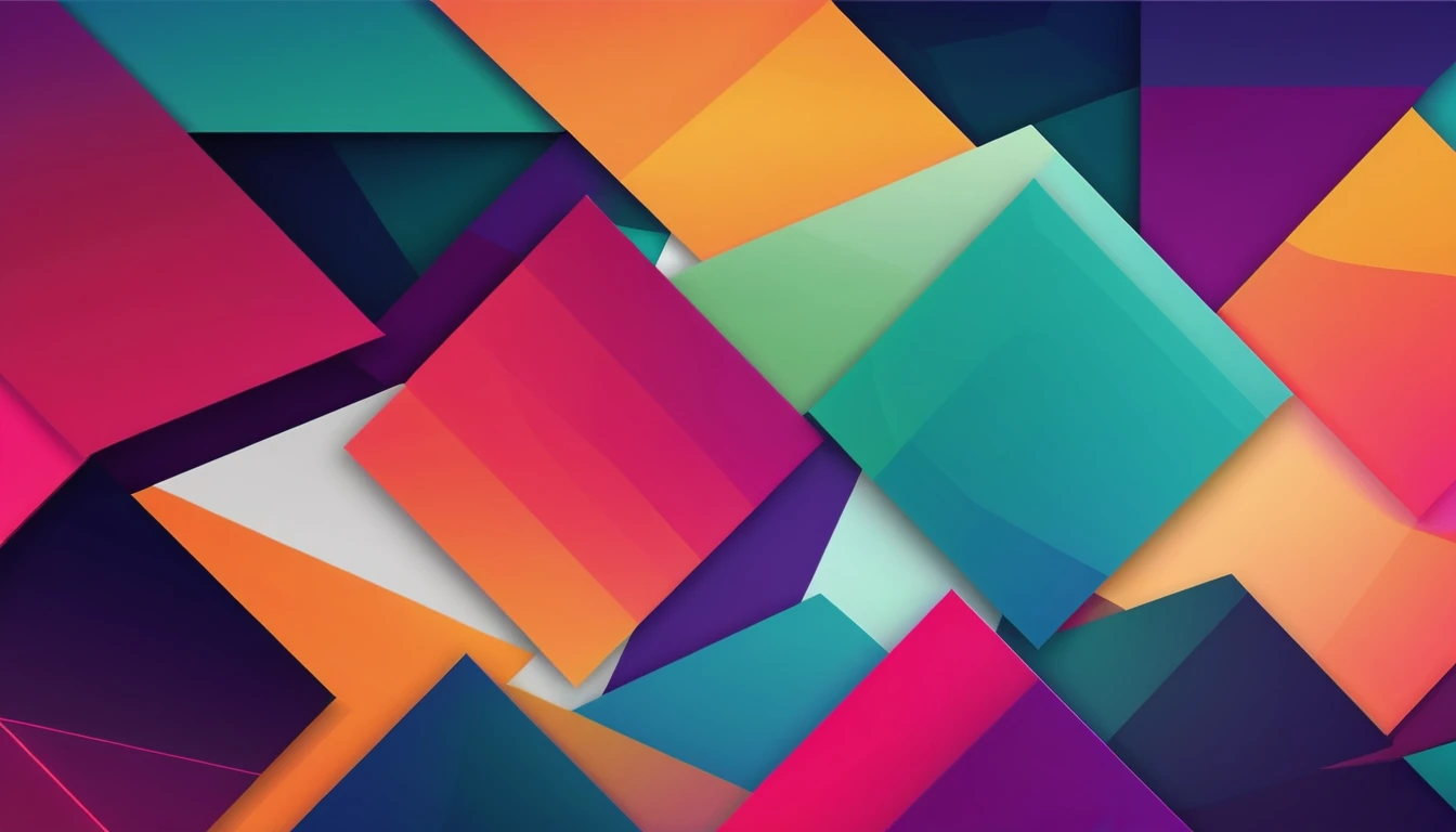 create an abstract geometric background with a modern color palette for a technology conference. 4K, ultra HD