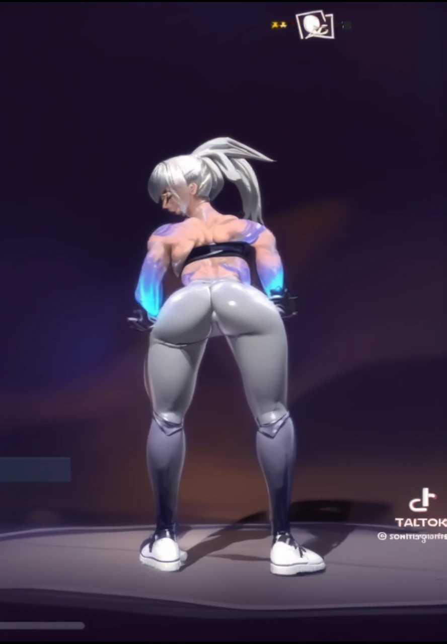 ((masterpiece, best quality)), ((((perfect anatomy)))), ((35 year old)), (((Curvy))), ((Dark Elven woman with long white hair)), in ((white cotton panties)), ((white bra)), (((Large buttocks))), standing in front of a green screen, (((comic book art style)))