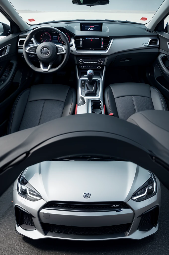 A realistic car game interface with body kit