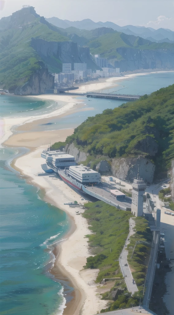 The southern coast of South Korea on a sunny spring day. Introduces players to the calm and serene environment of the port, with the Sewol ferry ready to set sail for Jeju Island.