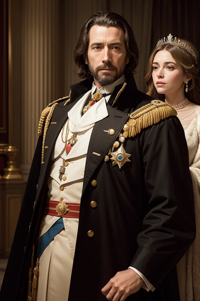 A portrait of an American king , with your queen,