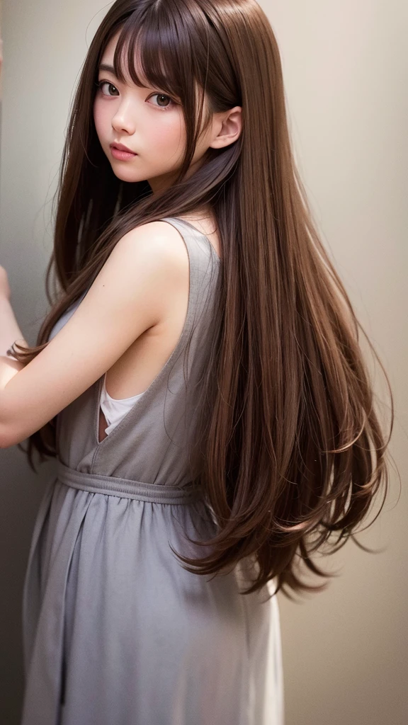 Brown Hair、long hair